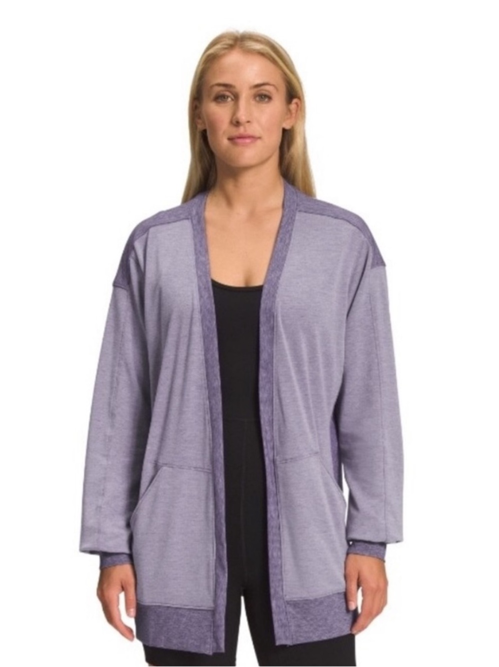 NWT North Face size XL Lavender Open-Front Women's Lounge Cardigan